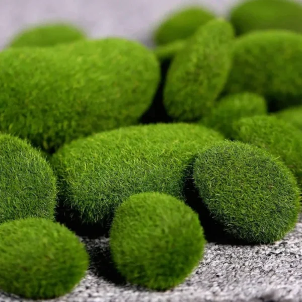 6pcs Artificial Green Moss Rocks Fake Stone Simulation Plant DIY Decoration For Home Garden Landscape Fish Tank Crafts 1