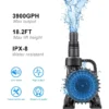 Large Submersible Pond Waterfall Pump Long Cord:Outdoor Smart-er&Quieter Fountain-s Pumps: :Water Garden&Koi Fish 2